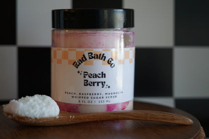 Peach Berry Whipped Sugar Scrub | Exfoliating Sugar Scrub