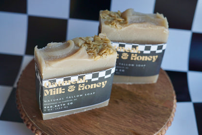 Oatmeal, Milk, & Honey Soap| Natural Tallow Soap