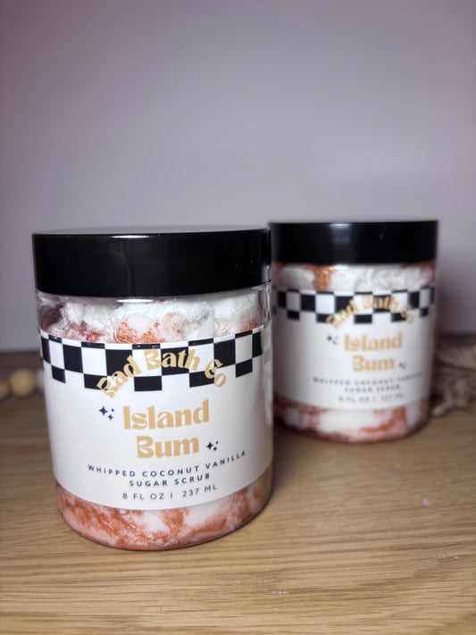 Island Bum- Coconut Vanilla Whipped Sugar Scrub