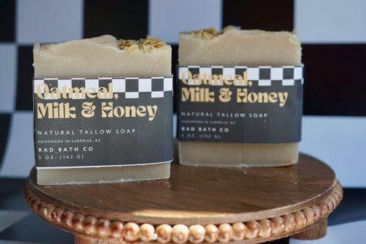 Oatmeal, Milk, & Honey Soap| Natural Tallow Soap