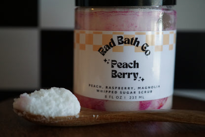 Peach Berry Whipped Sugar Scrub | Exfoliating Sugar Scrub