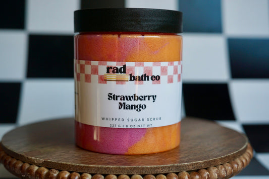 Strawberry Mango Whipped Sugar Scrub | Exfoliating Sugar Scrub
